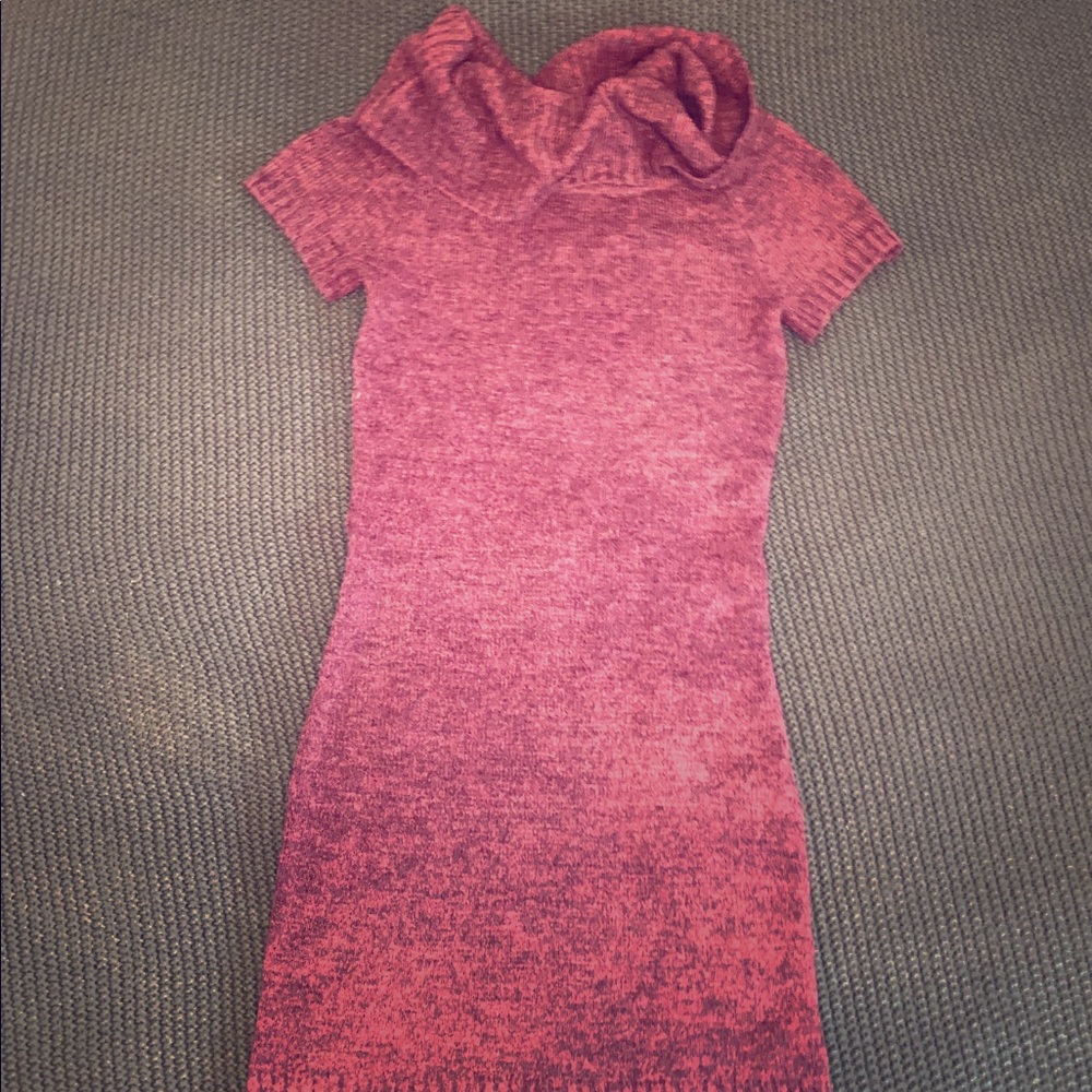 maroon sweater dress